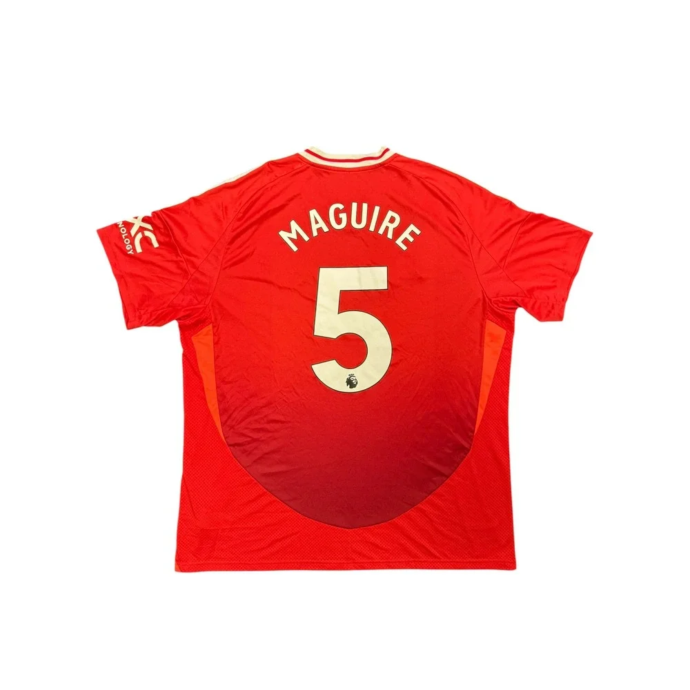 Adidas Manchester United Jersey Mens 2XL Red Excellent Maguire 5 Snapdragon